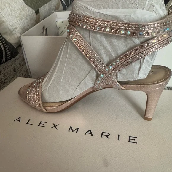 Alex Marie Tan Strappy Heels with Stiletto Design - Picture 2 of 4